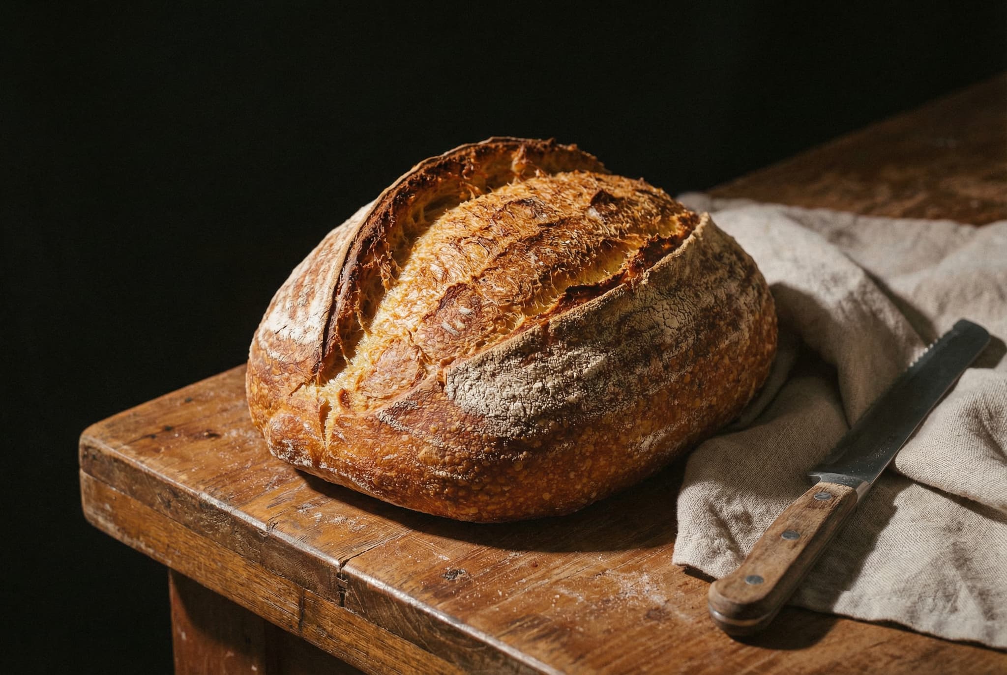 Freshly baked artisan loaf